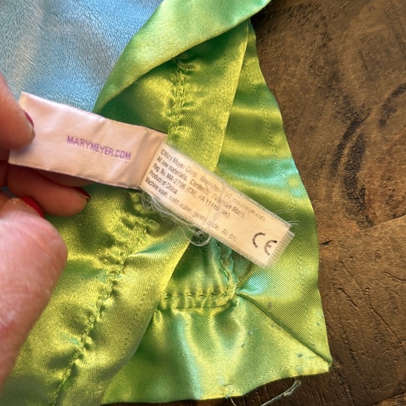 Mary Meyer Baby Dinosaur Blue Security Blanket Lovey 16" Soft Plush Velour Satin - Picture 6 of 8